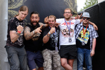 Metal Trails nach dem Interview mit Kärbholz auf dem Wacken Open Air 2013.
