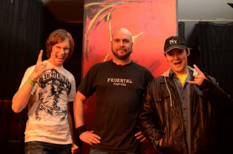Metal Trails nach dem Interview mit Thomas Lindner (m.).