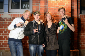 Nach dem Interview mit Martijn (links) und Charlotte (mitte rechts).