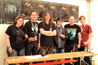 Das Metal-Trails-Team nach dem Interview mit Blind Guardian