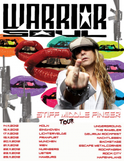 Plakat zur aktuellen Stiff Middle Finger Tour 2012.