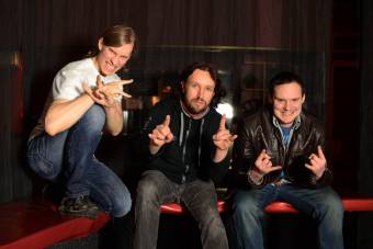Metal Trails nach dem Interview mit Tony Kakko (m.) von Sonata Arctica in der Hamburger Markthalle.