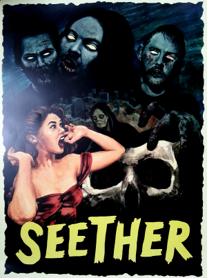  Für eingefleischte Fans signierten Seether nach dem Gig ihr aktuelles Tour-Plakat.