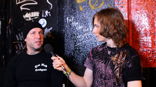 Roger (l.) during the interview with Metal Trails.