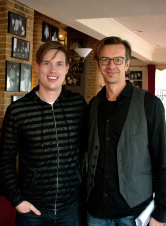 Jonny Lang (l.), wie immer gut gelaunt, mit Metal Trails nach dem Interview in Amsterdam.