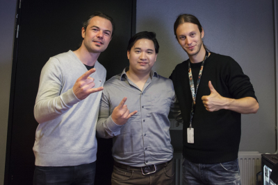 Mark Jansen, Redakteur Khanh und Isaac Delahaye
